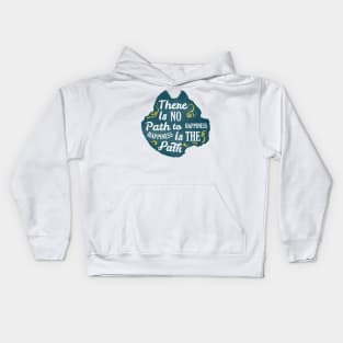 Dog silhouette with motivational words of wisdom Kids Hoodie